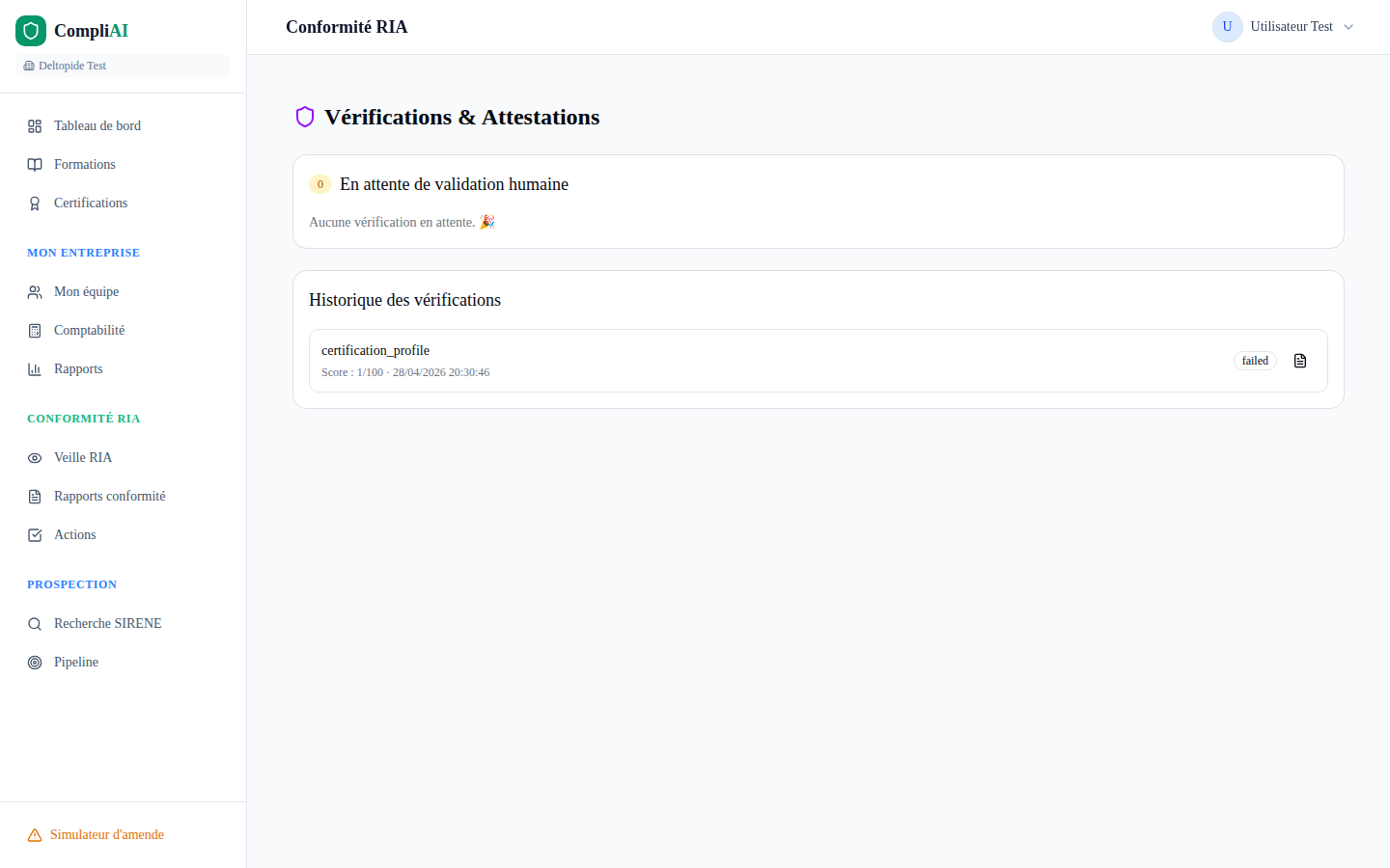 Vérifications